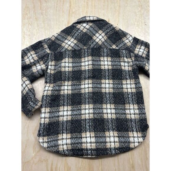 Thread & Supply Plaid Woven Shacket Button Up Brown Combo Size M- NWOT Rayon Bnd - Picture 5 of 7